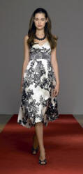 Monsoon black and white party dress
